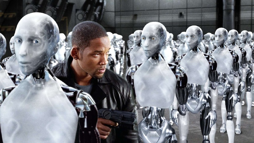 Will Smith in a scene from I, Robot.