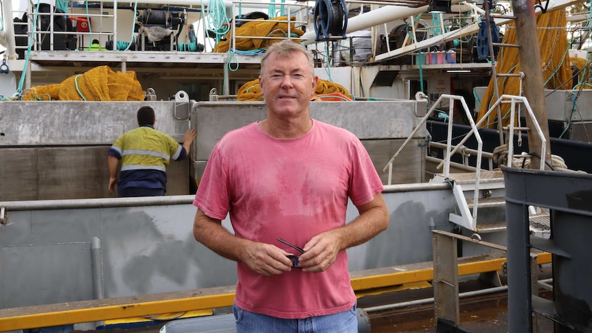 Austfish Managing Director, Ian Boot on the Darwin wharf.