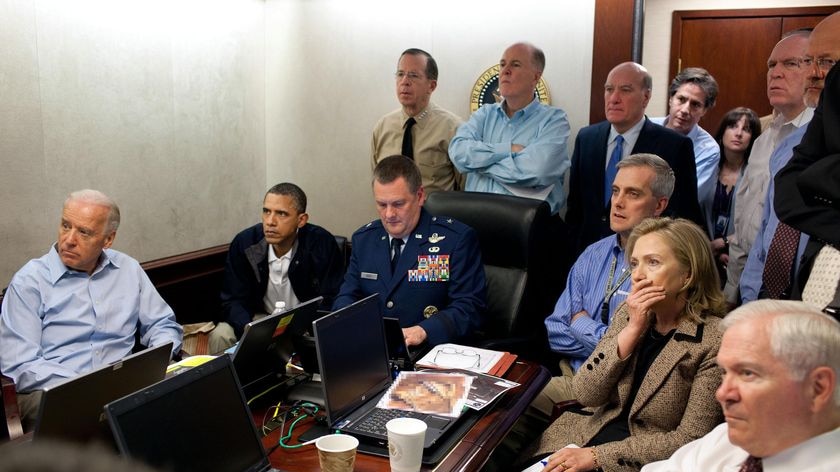 President Barack Obama receives an update on the mission against Osama bin Laden