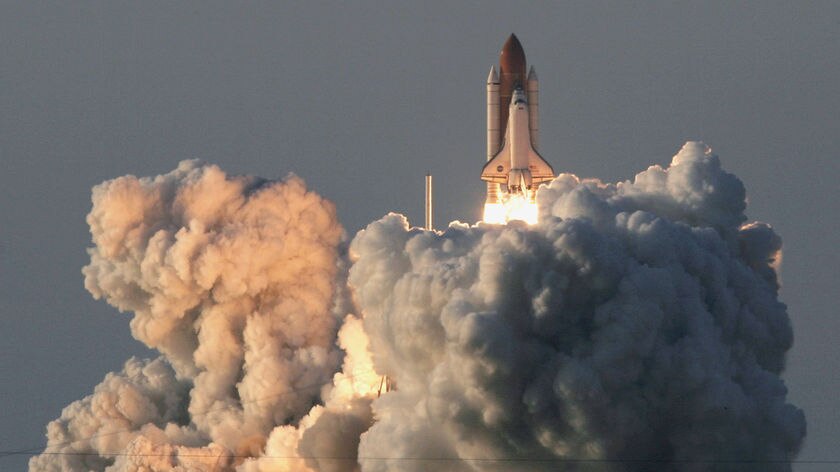 The Atlantis space shuttle carried six astronauts and some salmonella into space (File photo).