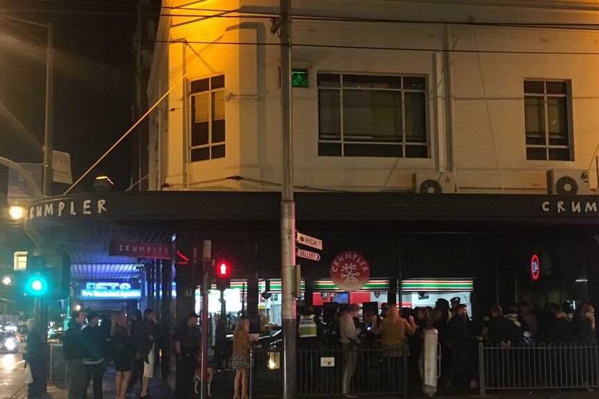 A line outside a club in Melbourne CBD