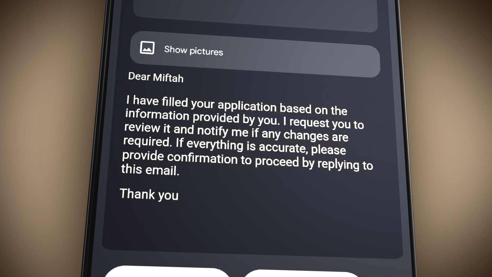 Graphic - Future Care employee Rabia says she will fill out application