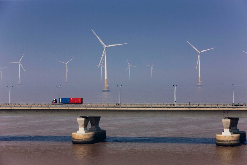 Wind farms in China are a key source of renewable energy