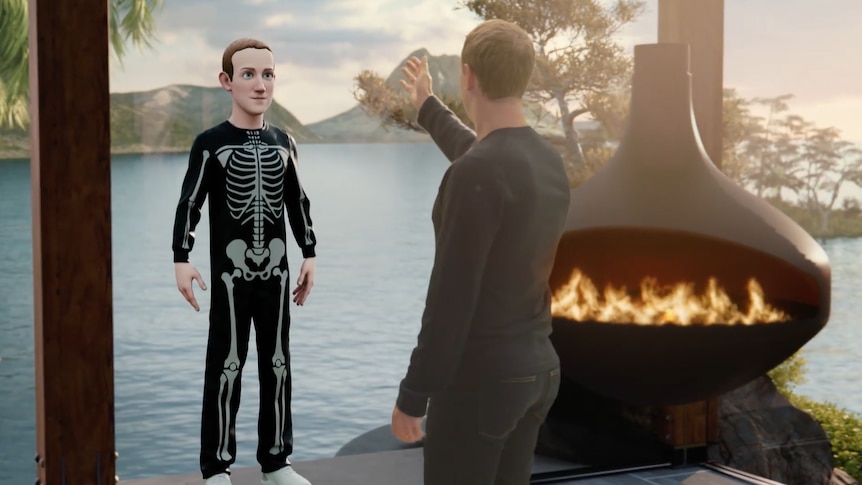 A screenshot from Mark Zuckerberg's Connect 2021 presentation about the Metaverse