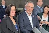 Sue and Lloyd Clarke speak outside court