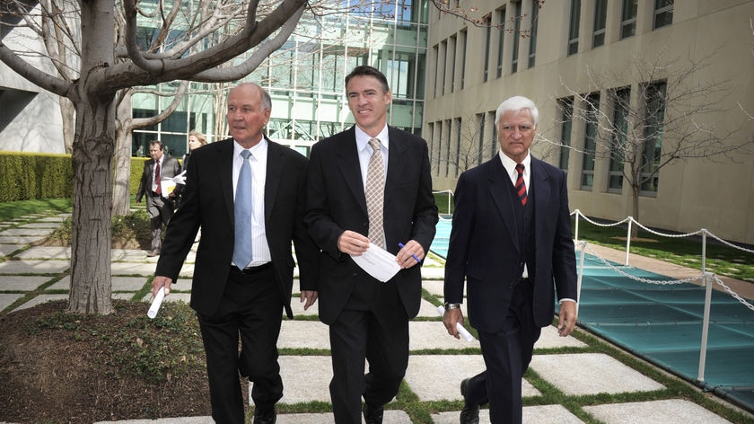 Independents Tony Windsor, Rob Oakeshott and Bob Katter