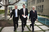 Standing firm: independent MPs Tony Windsor, Rob Oakeshott and Bob Katter