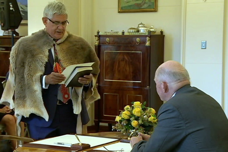 Ken Wyatt being sworn in as Australia's first Indigenous federal minister
