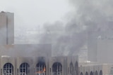 Shredded: The Justice Ministry building in Baghdad.