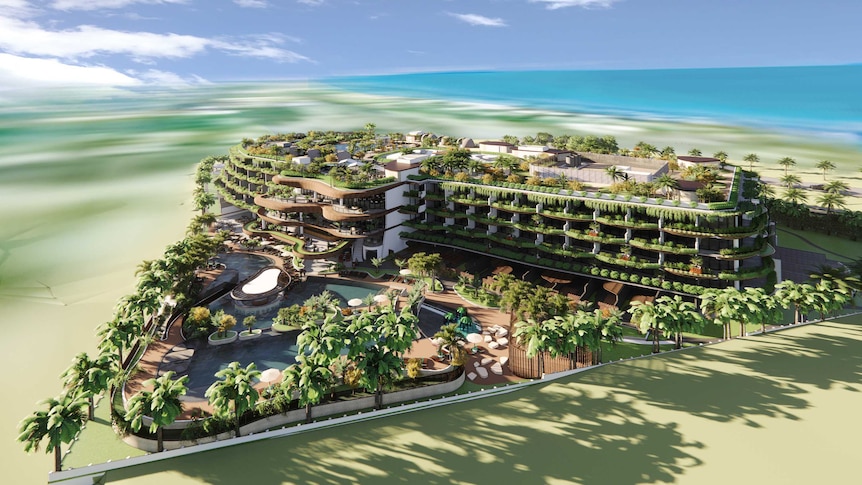 An artist's impression of the proposed hotel at Port Douglas.