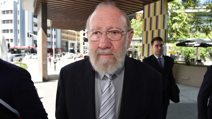 Gilbert Case, former principal at St Paul's school, arrives at the Magistrates Court in Brisbane, Friday, Nov. 13, 2015. He is due to continue to give evidence to the Sexual Abuse Royal Commission AAP pic