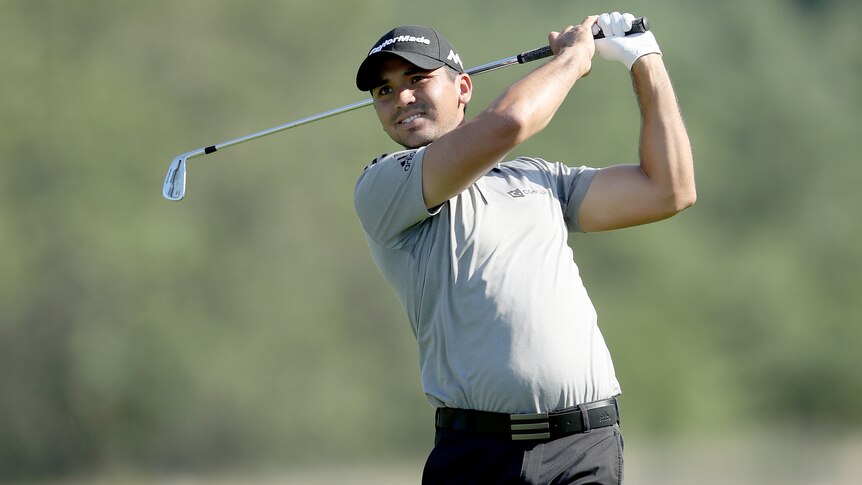 Australia's Jason Day plays in round one of the opening PGA Tour playoffs event at Bethpage Black.