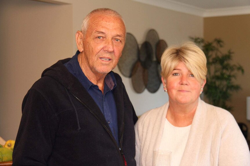 Terminal cancer sufferer Tanya Battel, with her husband George in their home in Brisbane.
