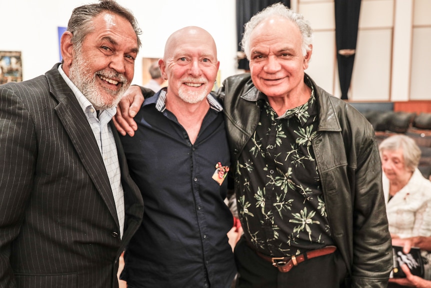 Actor Billy Macpherson, author Simon Luckhurst and Dale Wright