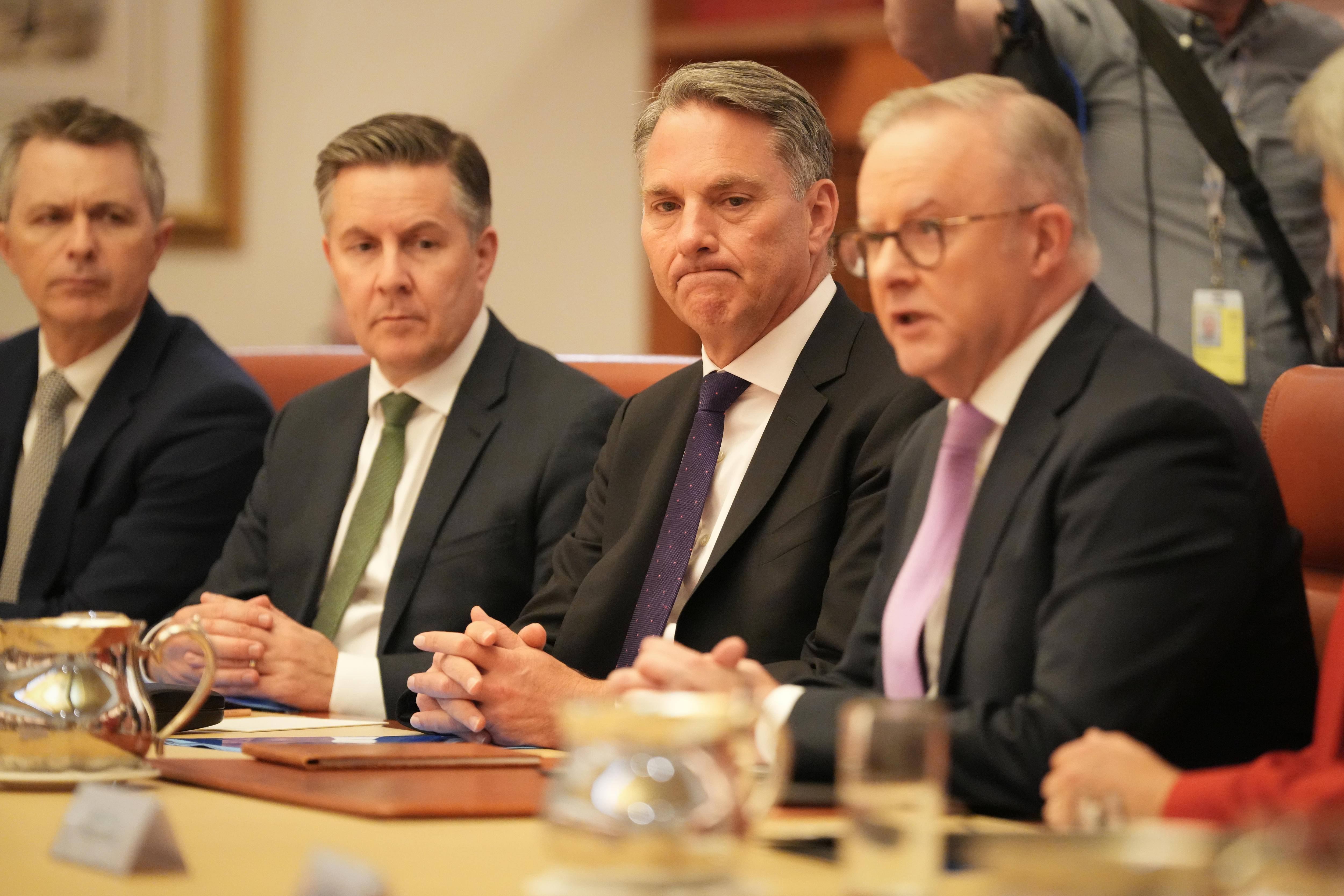 Richard Marles Anthony Albanese Jason Clare and Mark Butler