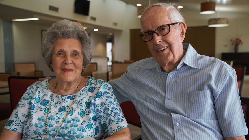 Jan and Rod Hallett at an aged care facility in Sydney.