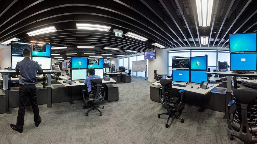 BHP Billiton control centre in Perth which operates its mines in the Pilbara