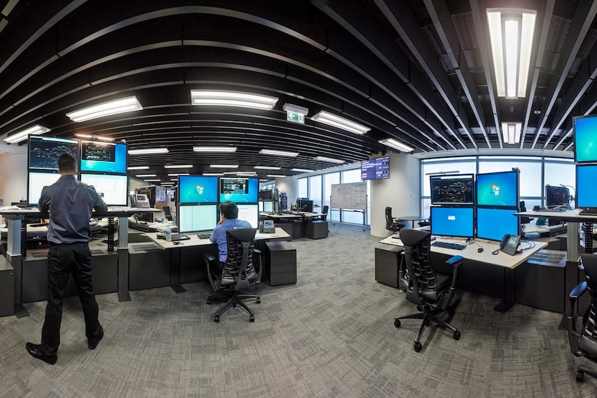 BHP Billiton control centre in Perth which operates its mines in the Pilbara