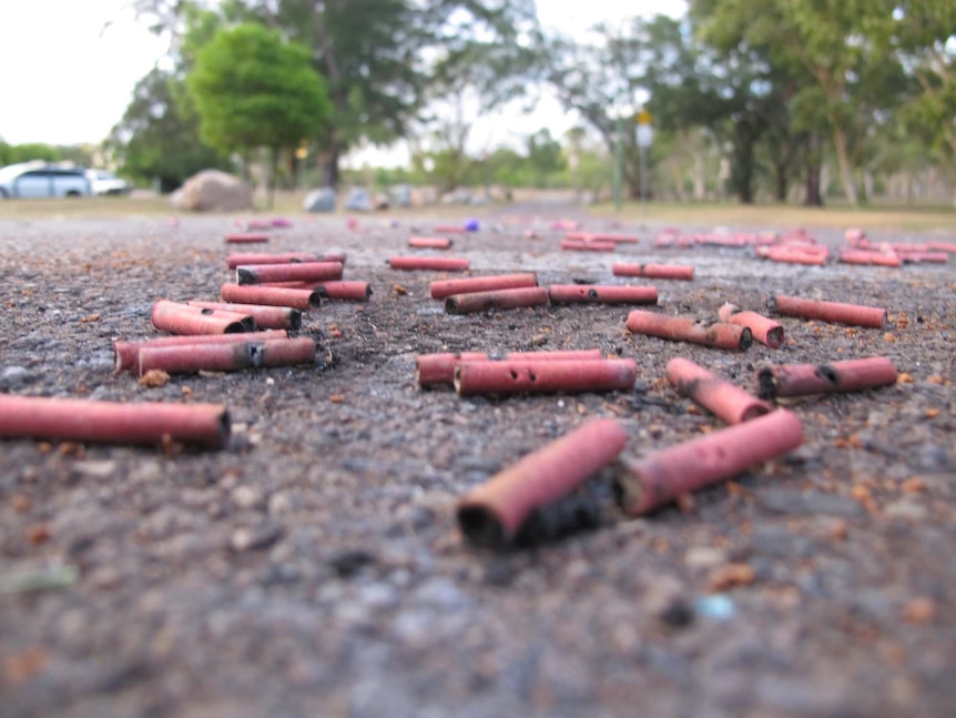 Fireworks rubbish along Darwin coast