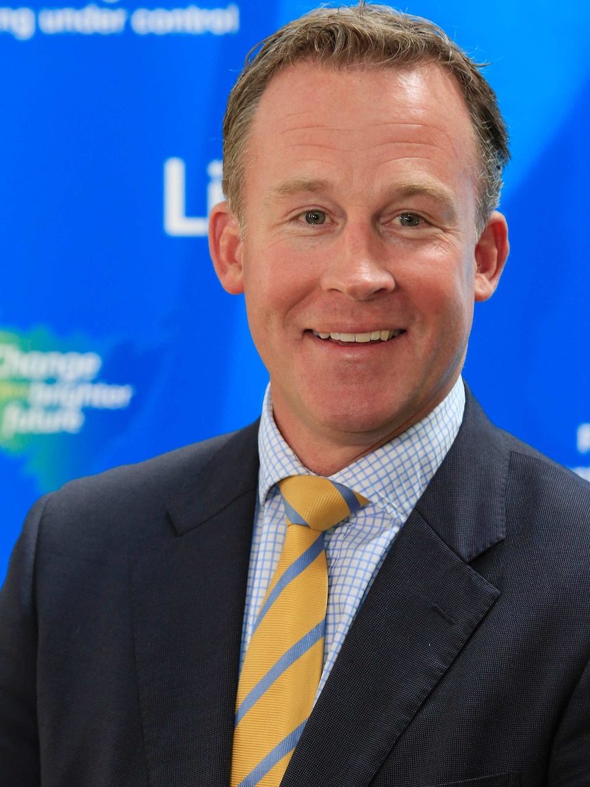 Tasmanian Liberal Leader Will Hodgman speaks during the 2014 election campaign.