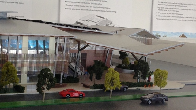 A model of proposed Jonson St development in Byron Bay.