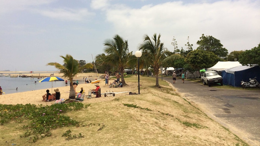 Cotton Tree Holiday Park on the Sunshine Coast, where two men were struck by lightning.