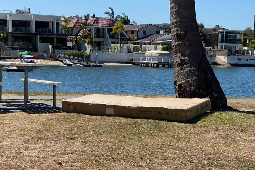 Gold Coast City workers are called to Surfers Paradise twice a week to collect illegally dumped rubbish