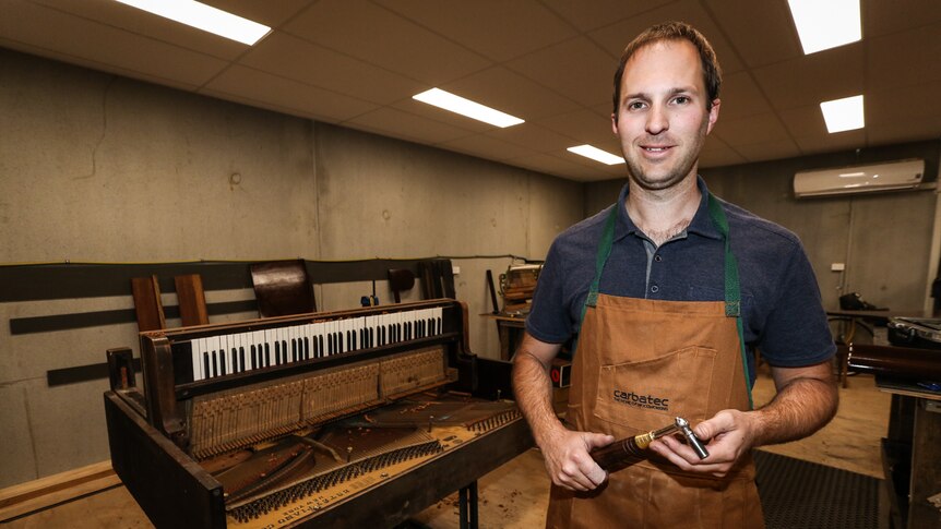 Sam Dwyer, owner of Classic Piano Restorations