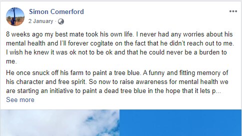 Picture of Simon Comerford's original Facebook post