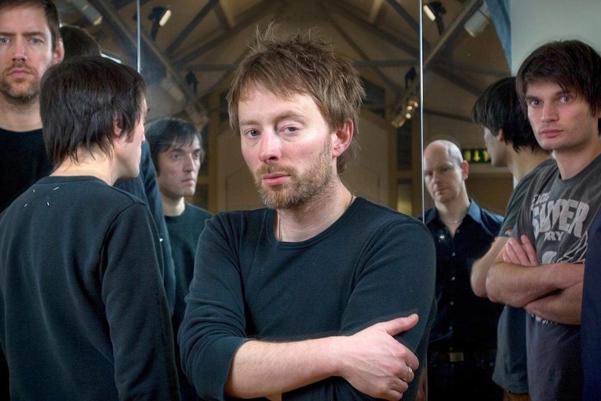 Radiohead in 2007 at the Oxford Playhouse Theatre
