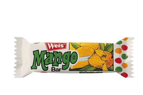 One of the original mango wrappers of the mango bar, in 1959.