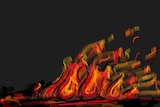 super awesome hand drawn flames