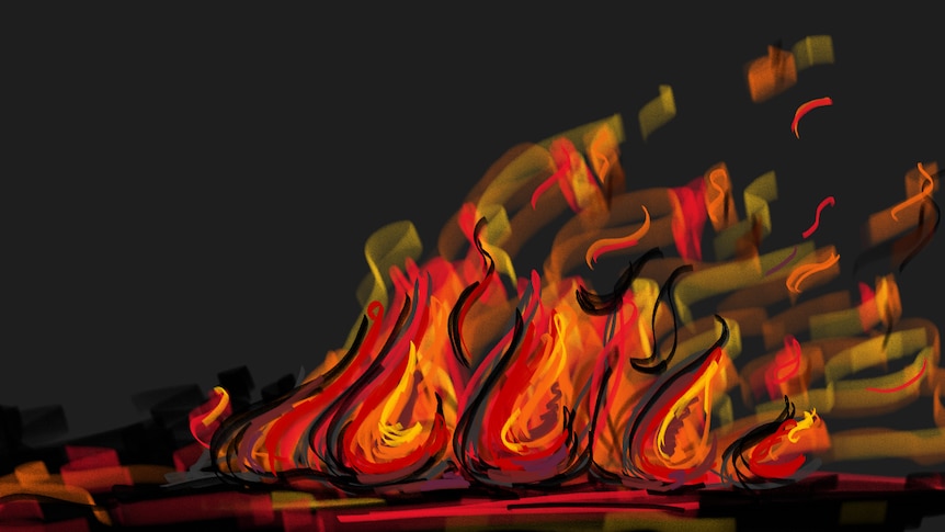 super awesome hand drawn flames