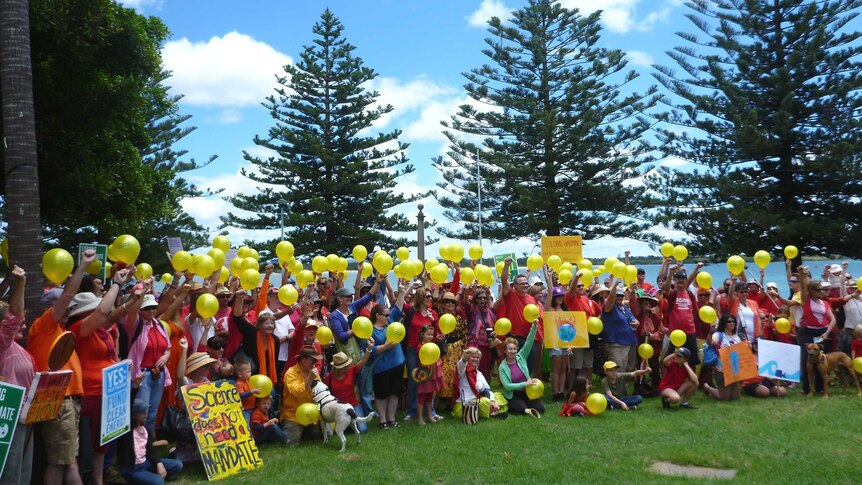 Hundreds rally for climate change action