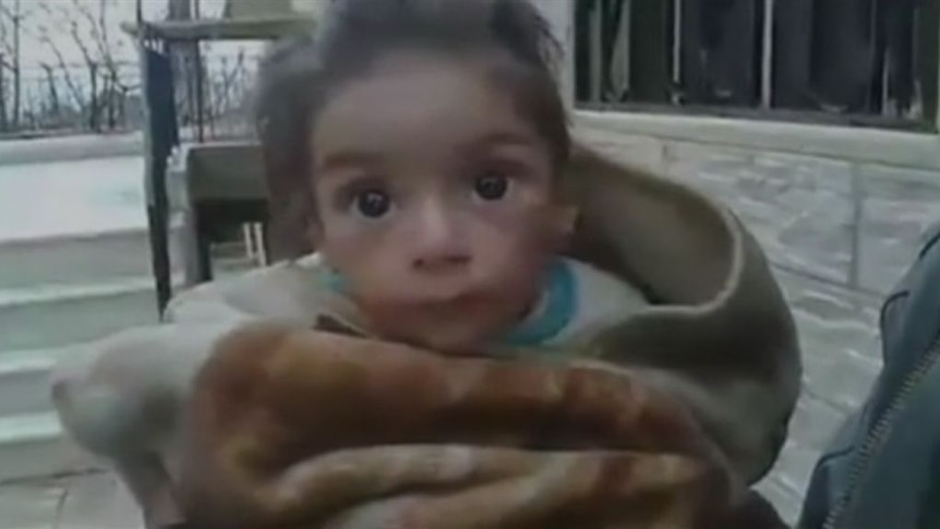 WARNING: Images may disturb some viewers. Reports thousands of Syrian civilians at risk of starvation.