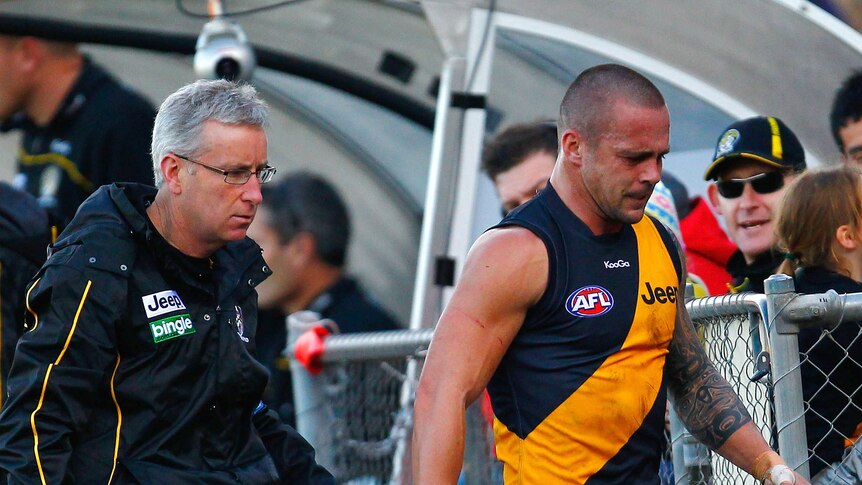Wounded Tiger ... Jake King will miss Richmond's clash with Melbourne.