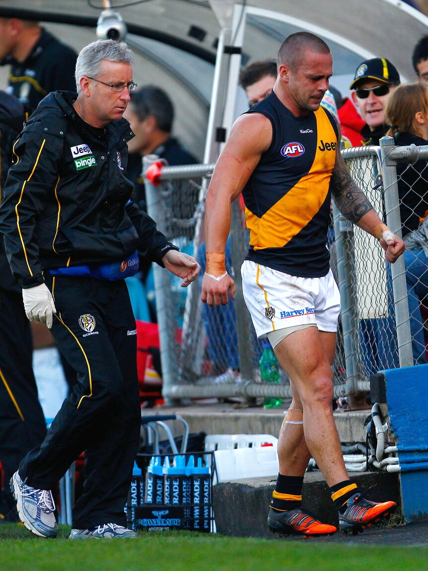 Wounded Tiger ... Jake King will miss Richmond's clash with Melbourne.