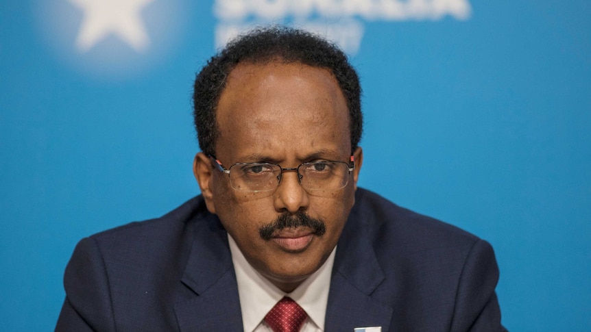 A portrait photo of Somalia's president