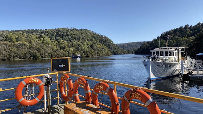 The barge on the Pieman River at Corinna on Tasmania's west coast.