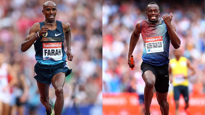 Mo Farah and Usain Bolt