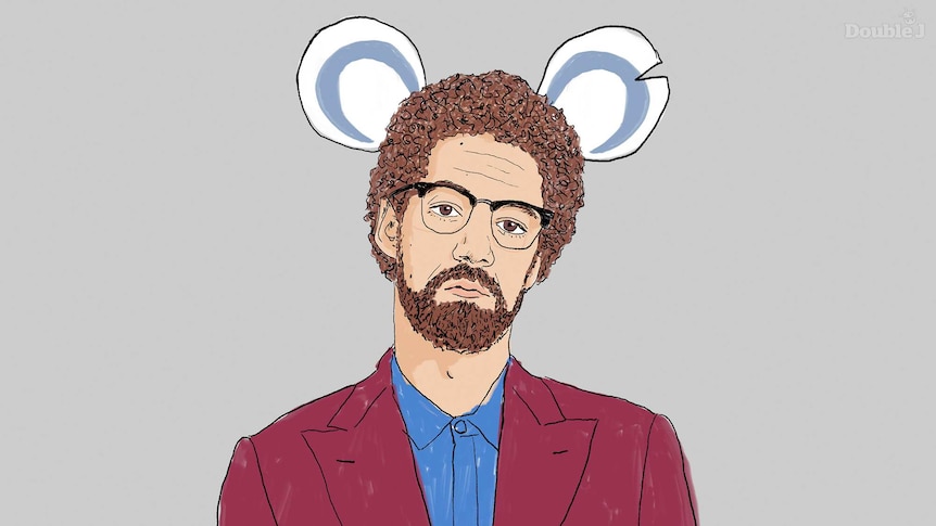 An illustration of American producer, songwriter and musician Brian Burton aka Danger Mouse