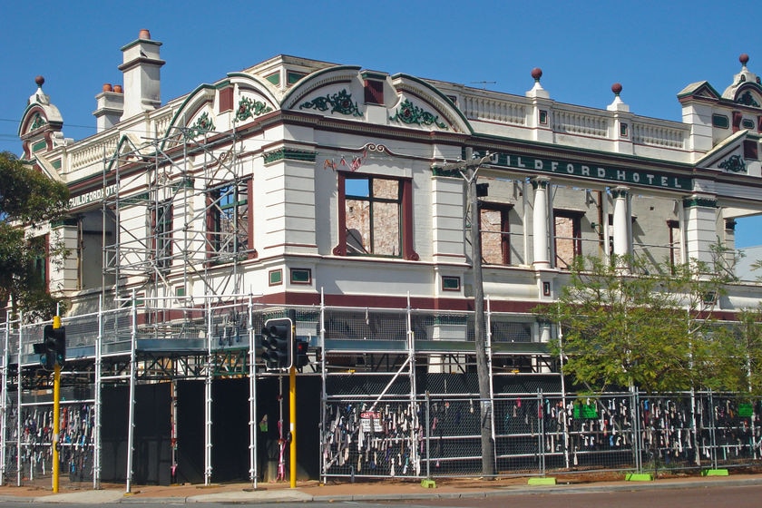 Guildford hotel falling down corner