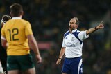 Referee Romain Poite during a Bledisloe Cup match in Wellington