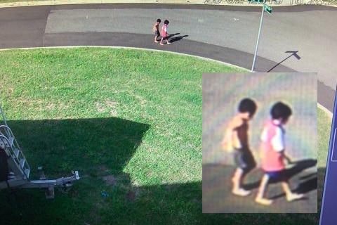 CCTV footage of two boys missing in Townsville.
