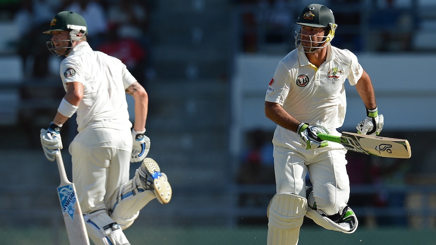 Ricky Ponting and Michael Clarke added important runs in the middle order late in the day.