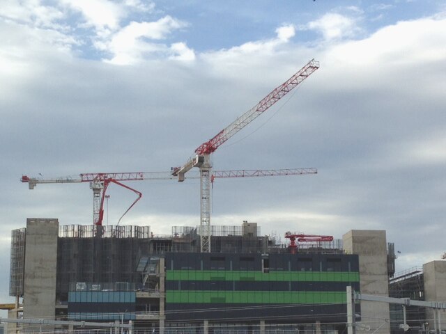 Cranes above the Royal Adelaide Hospital site