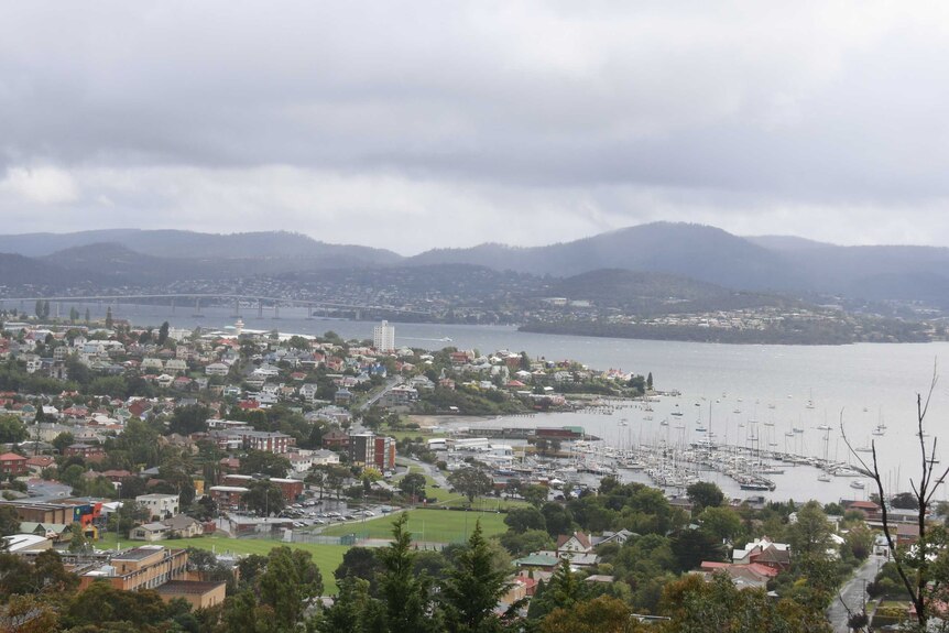 Clouds and rain cast a pall over Hobart mid-summer