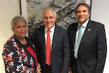 Jackie Huggins, Malcolm Turnbull and Rod Little