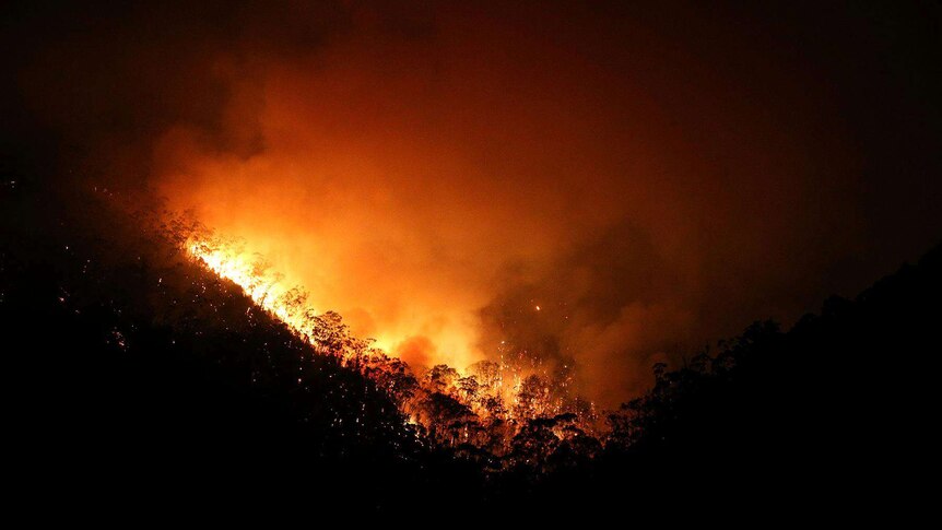 Hills ablaze in Cherryville blaze