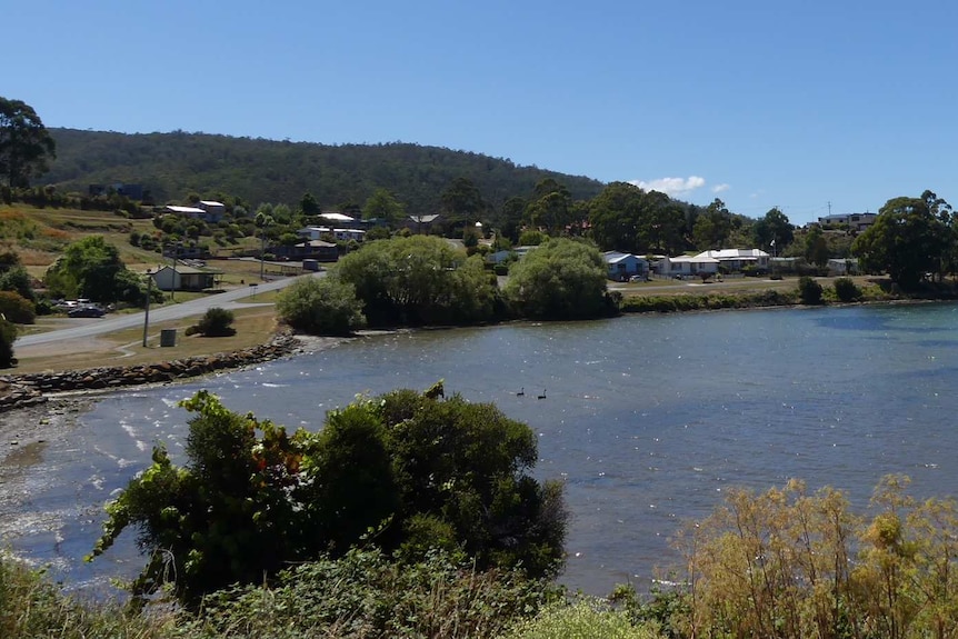 The seaside village of Dover in southern Tasmania